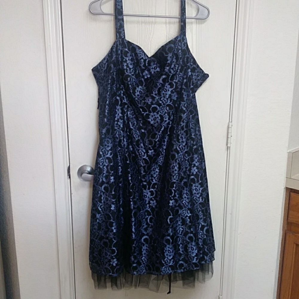 Onyx night blue and black dress size 22W